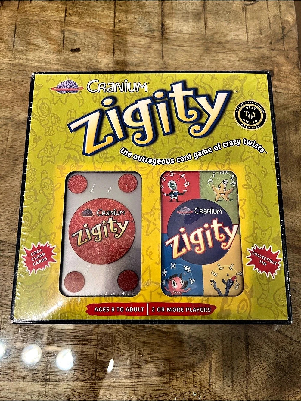 brand-new, sealed copy of Cranium Zigity, an outrageous card game 23